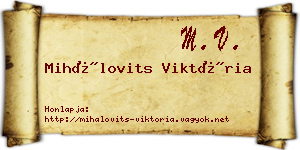 Mihálovits Viktória névjegykártya